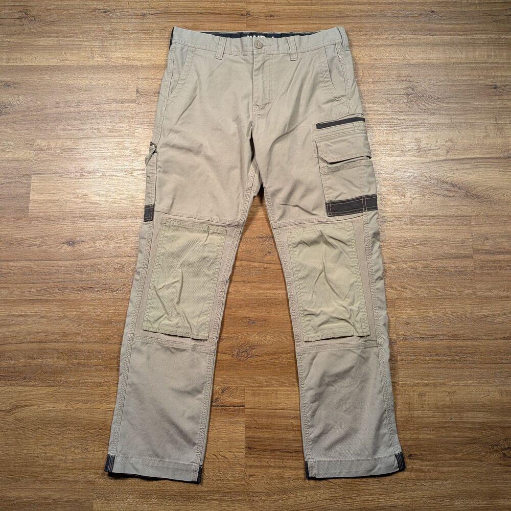 FXD WP-1 Work Pants Mens 32x32(31) Beige Cargo Utility Pockets Double Knee Tough